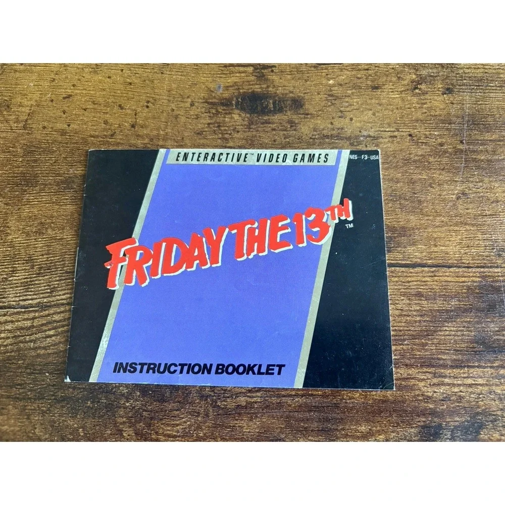 Nintendo NES Instruction Manual Friday the 13th Authentic EUC